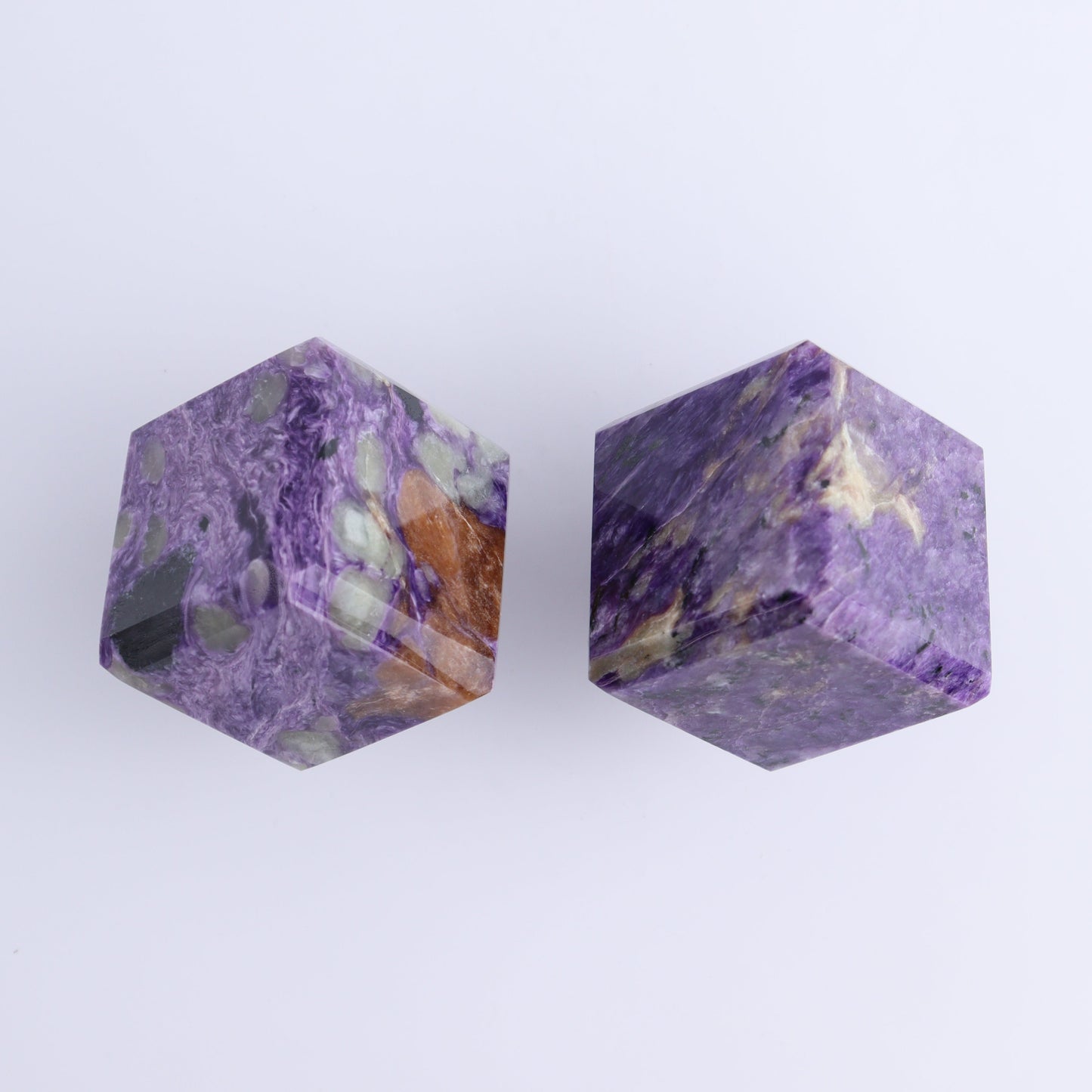 Charoite Cubes Set of 4 - Expert Wholesale and Supplier of Wholesale Crystals & Bulk Gemstones, ["Charoite","Cubes","Russia"]