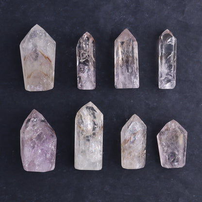 Powellite Amethyst UV Reactive Towers Set of 20 - Expert Wholesale and Supplier of Wholesale Crystals & Bulk Gemstones, ["Amethyst","Powellite"]