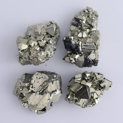 Octahedral Pyrite Clusters Set of 22 - Expert Wholesale and Supplier of Wholesale Crystals & Bulk Gemstones, ["Clusters","Octahedral Pyrite","Peru","Pyrite"]