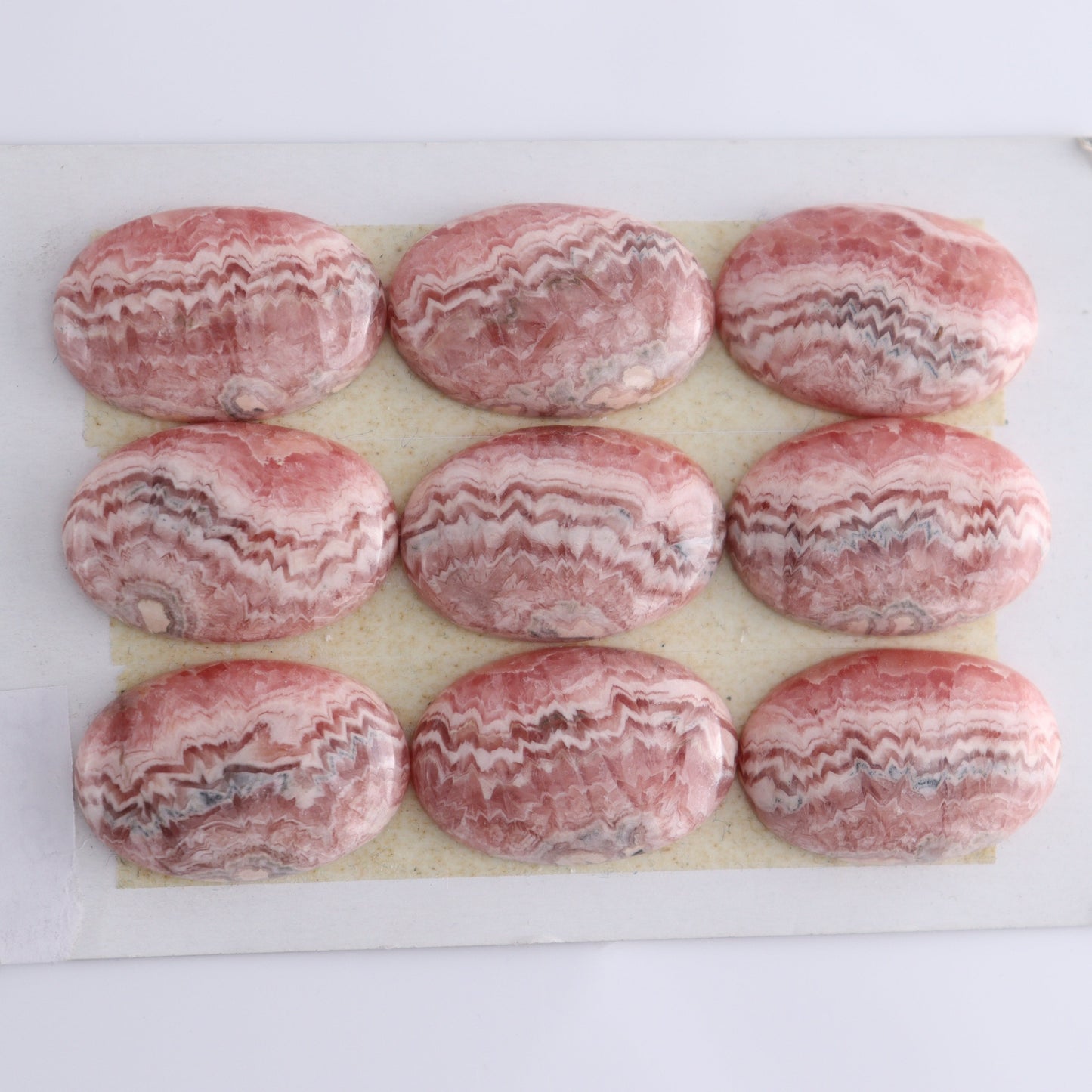 Rhodocrosite Cabs Set of 9 - Expert Wholesale and Supplier of Wholesale Crystals & Bulk Gemstones, ["Cabs","Rhodochrosite"]