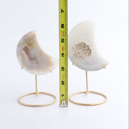 Agate Moons with Stand Set of 5 - Expert Wholesale and Supplier of Wholesale Crystals & Bulk Gemstones, ["Agate","Brazil","moons"]