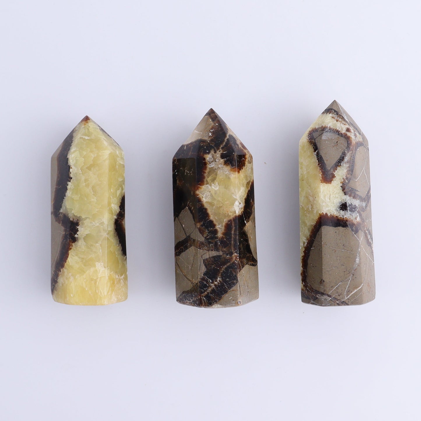 Septarian Towers Set of 9 - Expert Wholesale and Supplier of Wholesale Crystals & Bulk Gemstones, ["Madagascar","Septarian","Towers"]