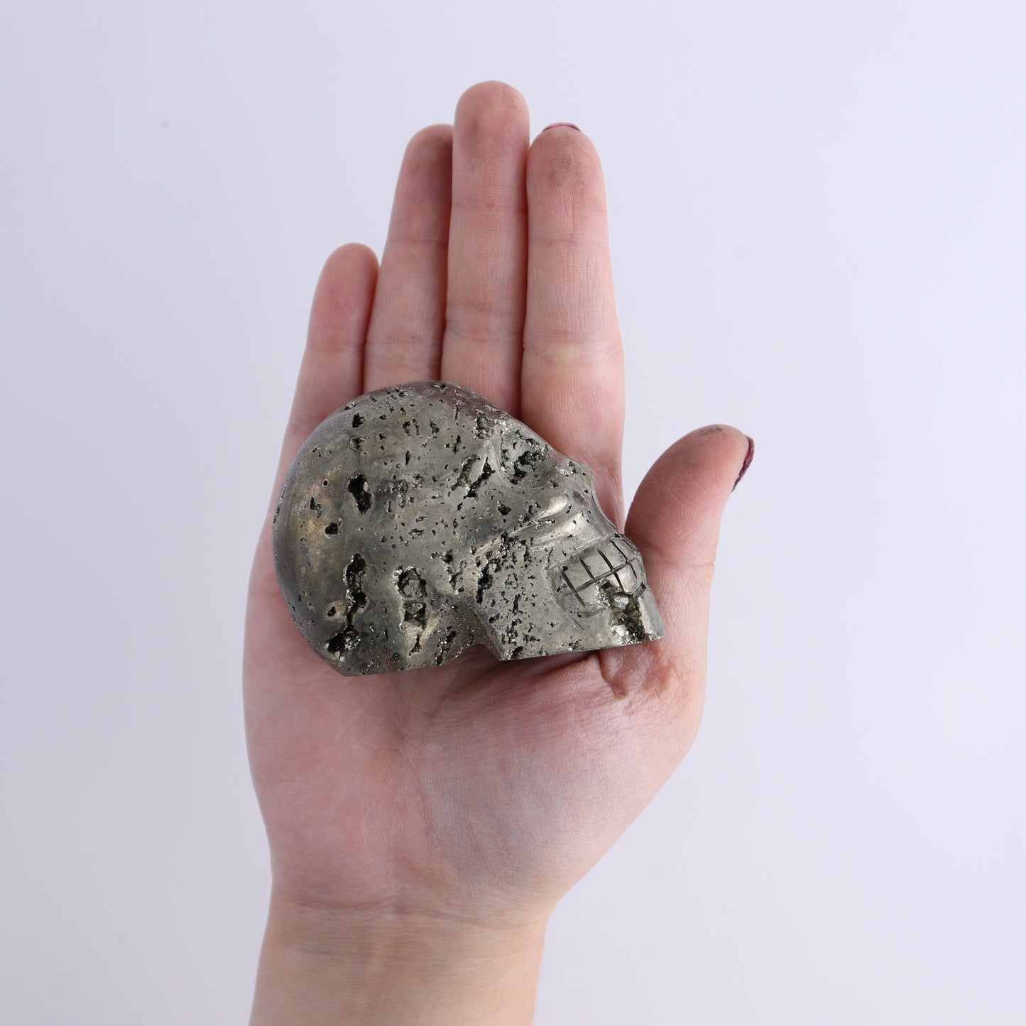 Pyrite Skulls Set of 5 - Expert Wholesale and Supplier of Wholesale Crystals & Bulk Gemstones, ["Hearts","Peru","Pyrite"]