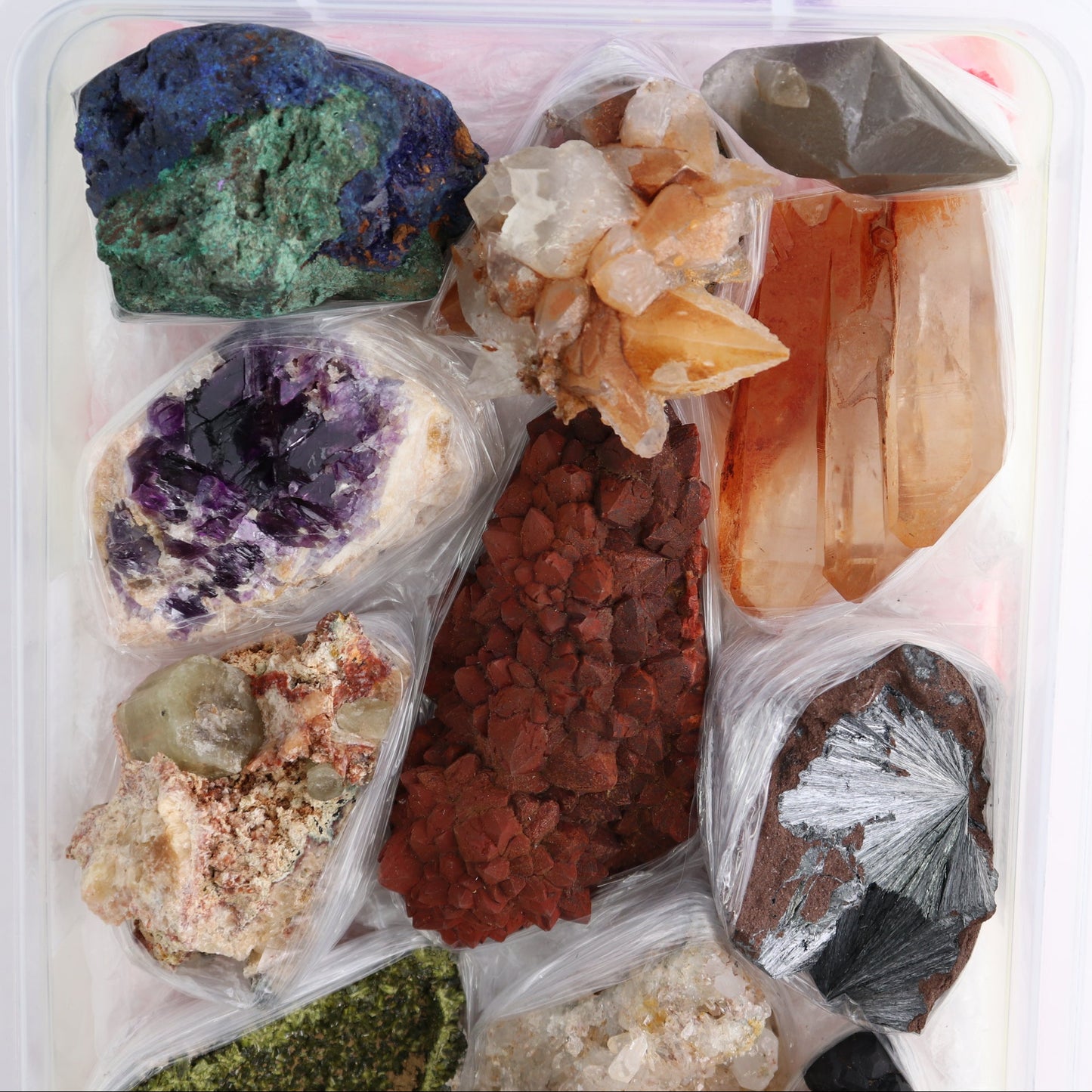 Mixed Minerals Flat from Morocco | Mi Esperanza Minerals | Supplier of Crystals and Onyx