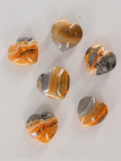 Bumblebee Jasper Hearts Set of 6 - Expert Wholesale and Supplier of Wholesale Crystals & Bulk Gemstones, []