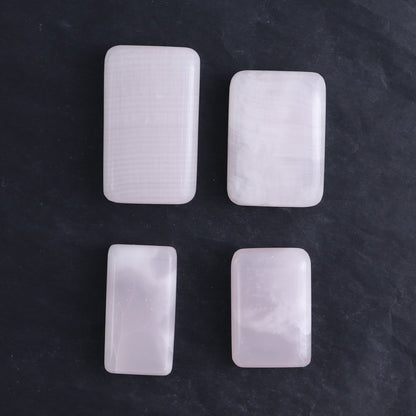 Pink Mangano Calcite Rectangles Set of 12