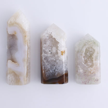 Druzy Agate Towers Set of 6 - Expert Wholesale and Supplier of Wholesale Crystals & Bulk Gemstones, ["Agate","Druzy Agate"]