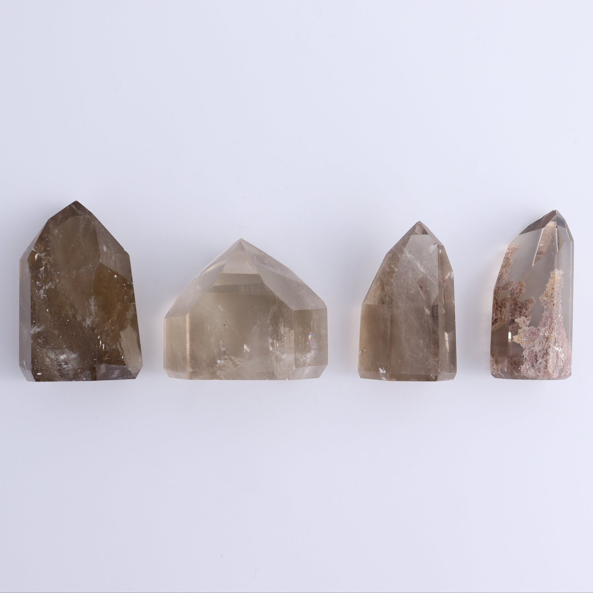 Smoky Quartz Towers Set of 13 - Expert Wholesale and Supplier of Wholesale Crystals & Bulk Gemstones, ["Points","Quartz","Smoky Quartz","Towers"]