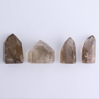 Smoky Quartz Towers Set of 13 - Expert Wholesale and Supplier of Wholesale Crystals & Bulk Gemstones, ["Points","Quartz","Smoky Quartz","Towers"]