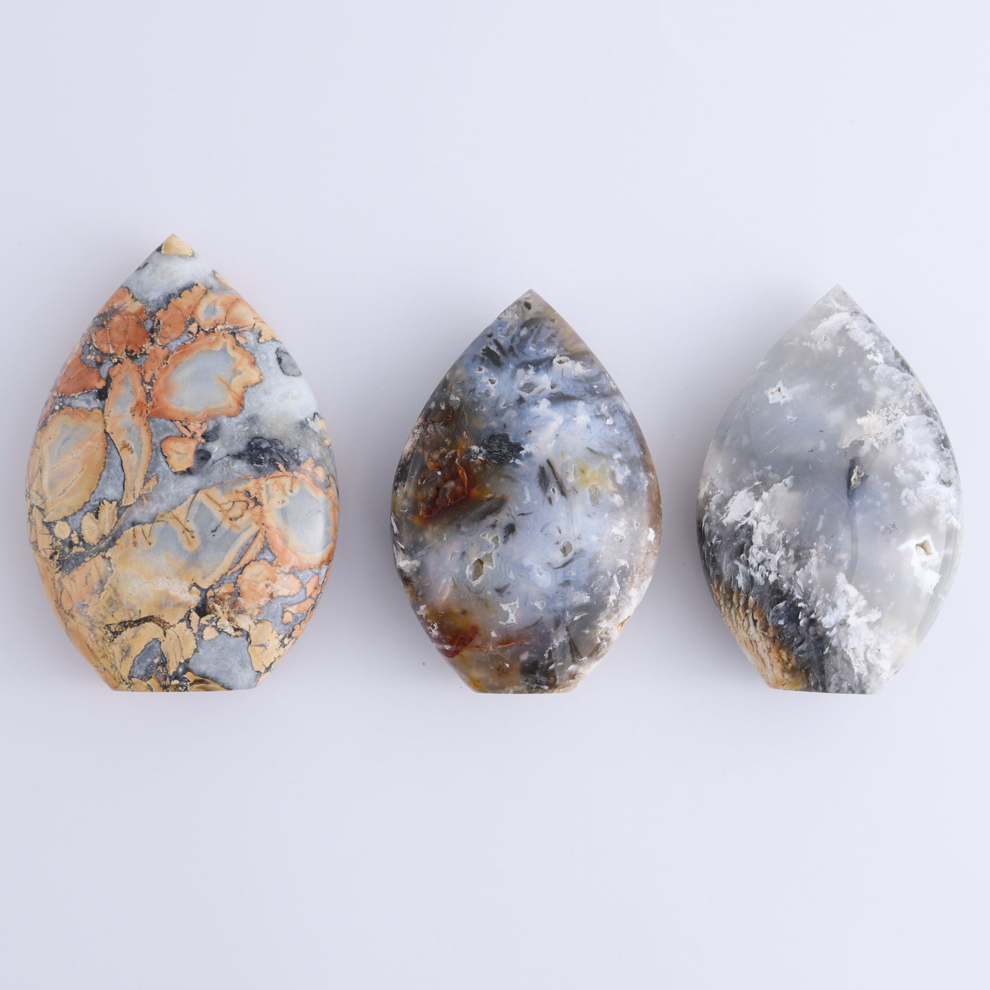 Maligano Jasper Mixed Carvings Set of 7 - Expert Wholesale and Supplier of Wholesale Crystals & Bulk Gemstones, ["Freeform","Freeforms","Hearts","Indonesia","Maligno Jasper","Towers"]