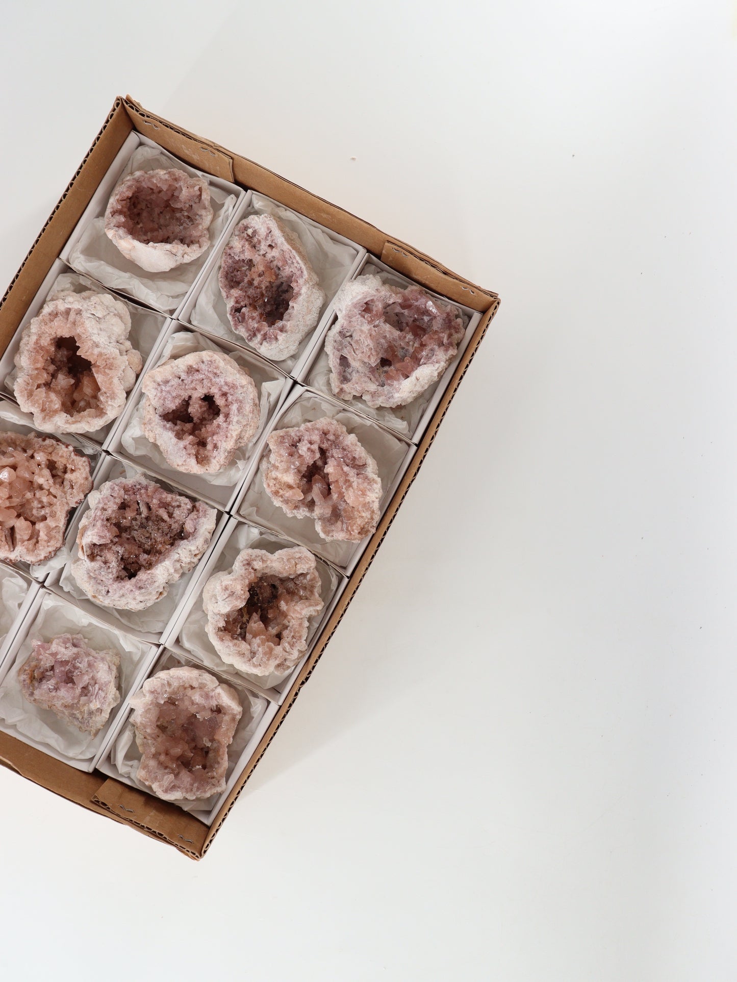 Pink Amethyst Flat Set of 12 - Expert Wholesale and Supplier of Wholesale Crystals & Bulk Gemstones, []