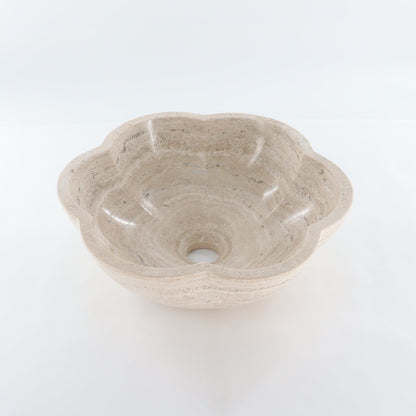 Mexican Travertine Scalloped Sink Bowl - Expert Wholesale and Supplier of Wholesale Crystals & Bulk Gemstones, ["Bowls","Mexico","Sink Bowl","Travertine"]