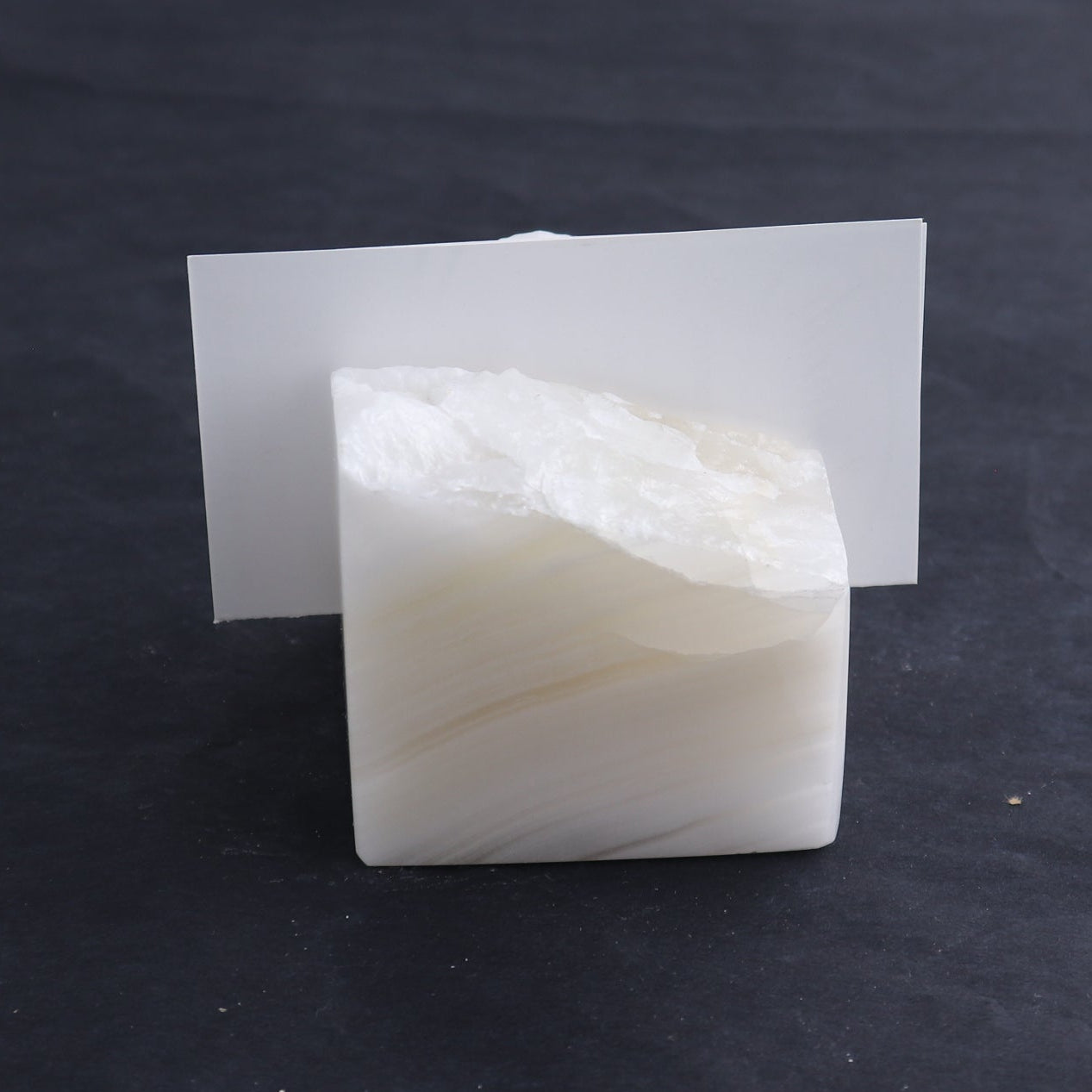 One Card Holder Mexican Onyx/Calcite White