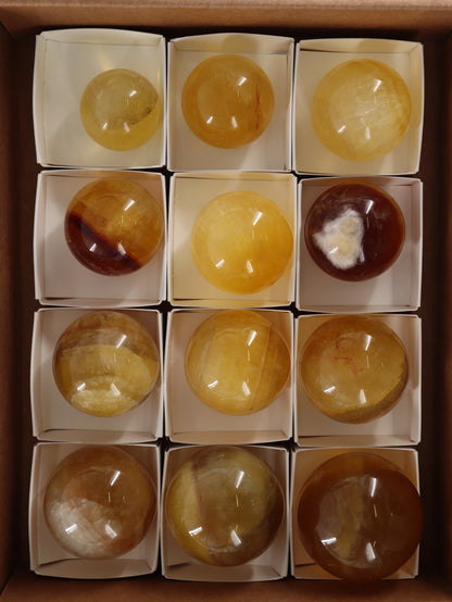 Fluorite Spheres Set of 12 - Expert Wholesale and Supplier of Wholesale Crystals & Bulk Gemstones, []