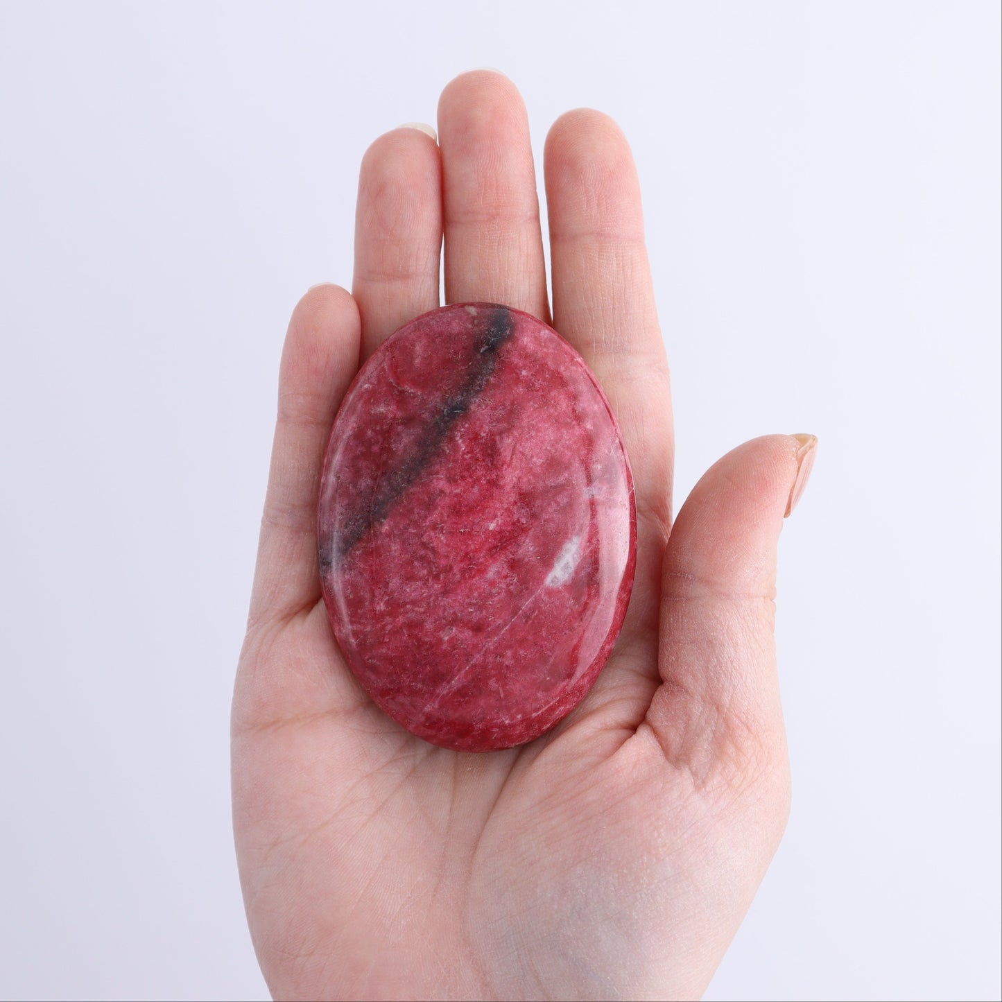 Thulite Palm Stones Set of 3