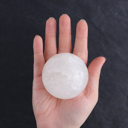 One Medium White Quartz Sphere