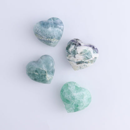 Fluorite Hearts Set of 7 - Expert Wholesale and Supplier of Wholesale Crystals & Bulk Gemstones, ["Fluorite","Hearts","Mexico"]