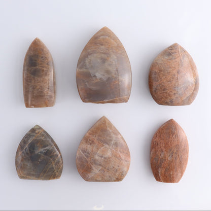 Peach Moonstone Freeform Set of 6 | Mi Esperanza Minerals | Supplier of Crystals and Onyx
