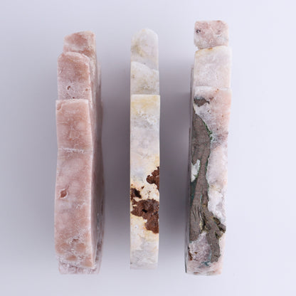 Pink Amethyst Pineapples Set of 3 - Expert Wholesale and Supplier of Wholesale Crystals & Bulk Gemstones, ["Amethyst","Brazil","close_30","Pineapple","Pink Amethyst"]