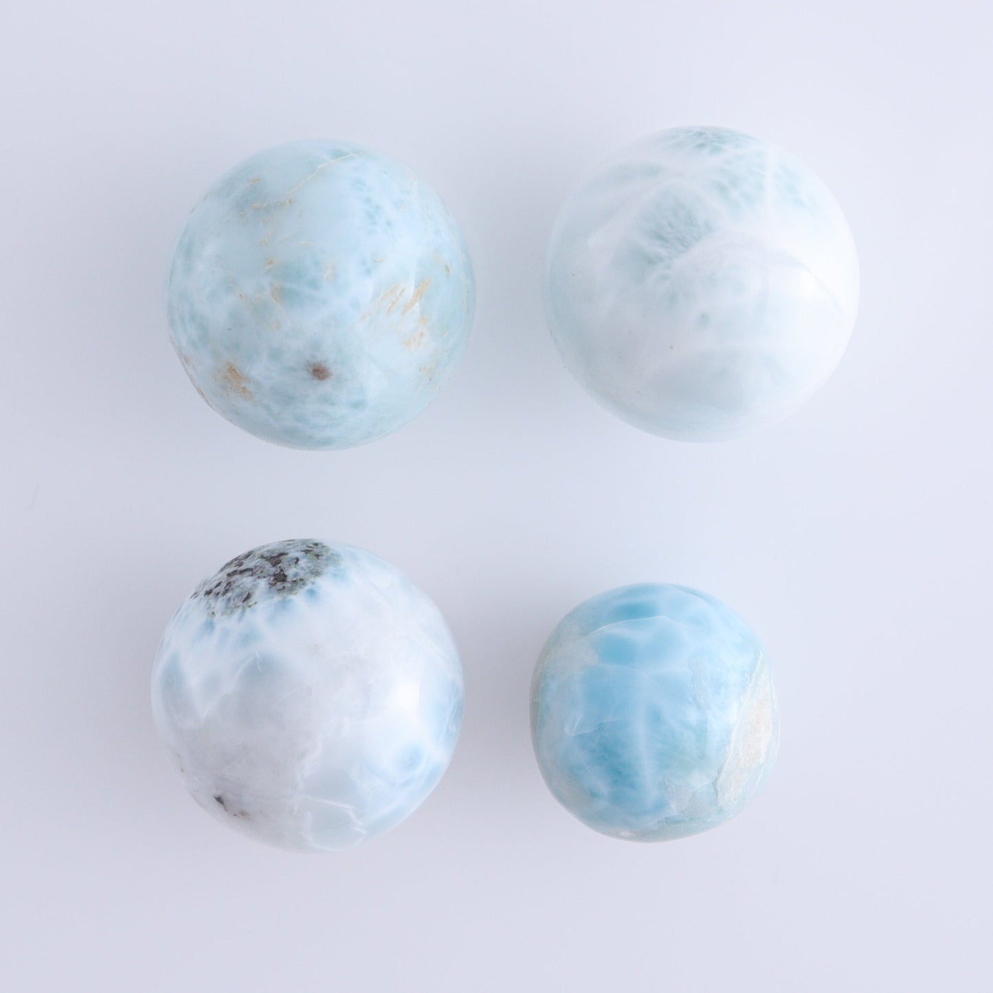 Larimar Spheres Set of 8 - Expert Wholesale and Supplier of Wholesale Crystals & Bulk Gemstones, ["Larimar","Spheres"]