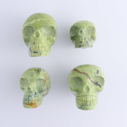 Serpentine Skulls Set of 4