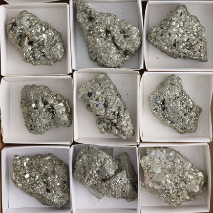 Pyrite Clusters Set of 12