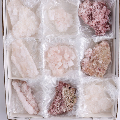 Pink Halite Set of 12 - Expert Wholesale and Supplier of Wholesale Crystals & Bulk Gemstones, ["Flats","Halite","Pink Halite","United States"]
