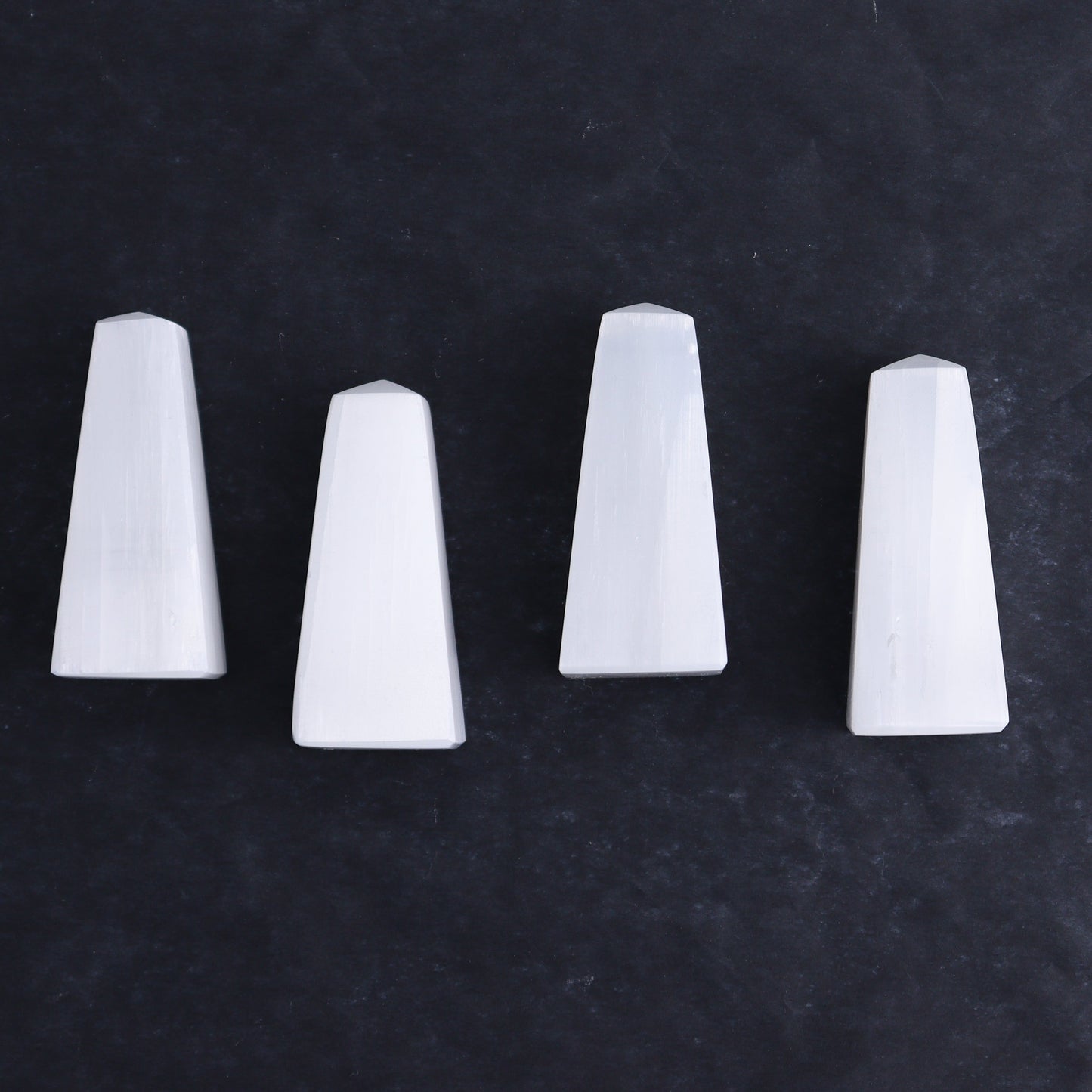 One Selenite (Satin Spar) Obelisk 6 cm - Expert Wholesale and Supplier of Wholesale Crystals & Bulk Gemstones, ["close_30","Morocco","Selenite","Towers"]