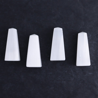 One Selenite (Satin Spar) Obelisk 6 cm - Expert Wholesale and Supplier of Wholesale Crystals & Bulk Gemstones, ["close_30","Morocco","Selenite","Towers"]