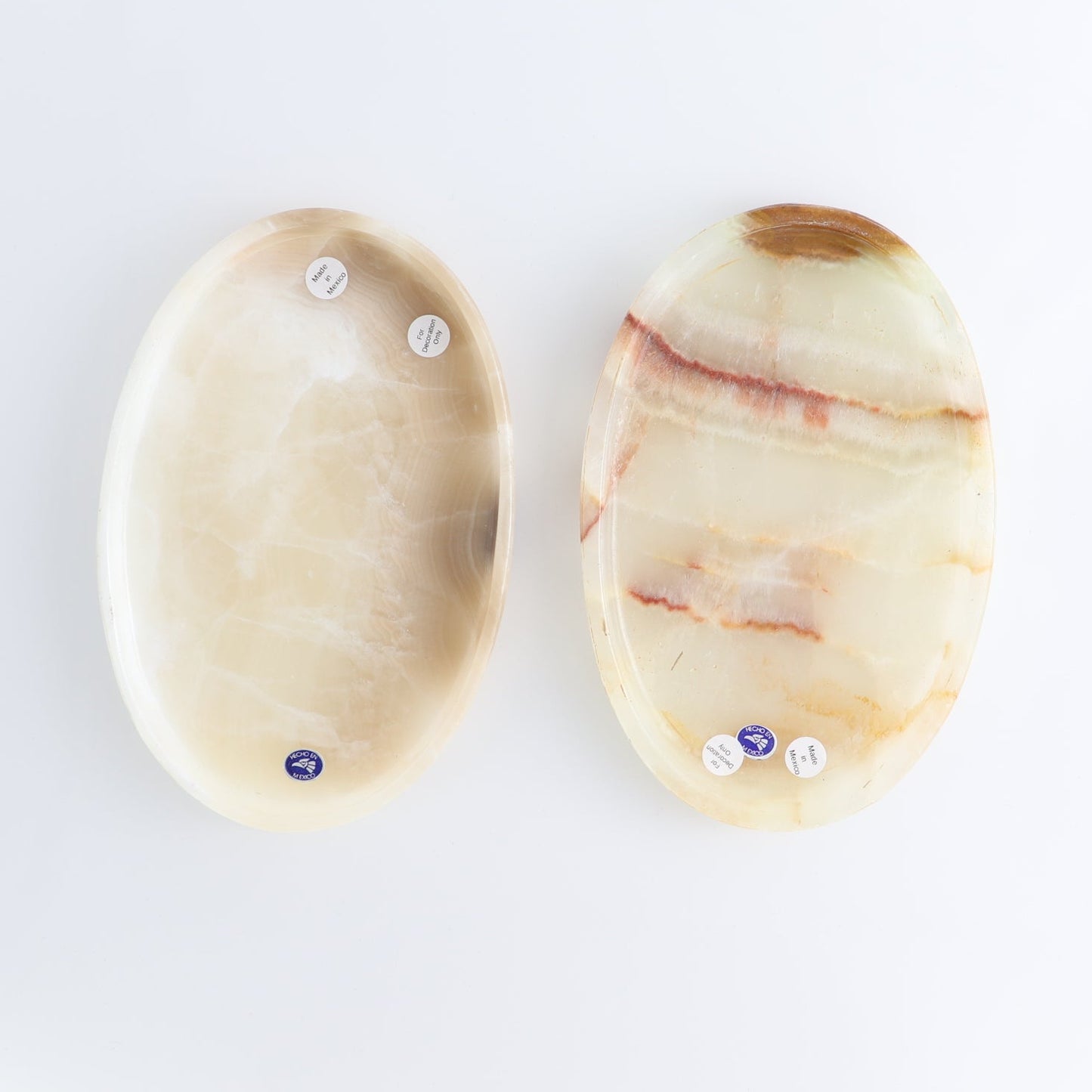 Mexican Onyx/Calcite Oval Dish Set of 4