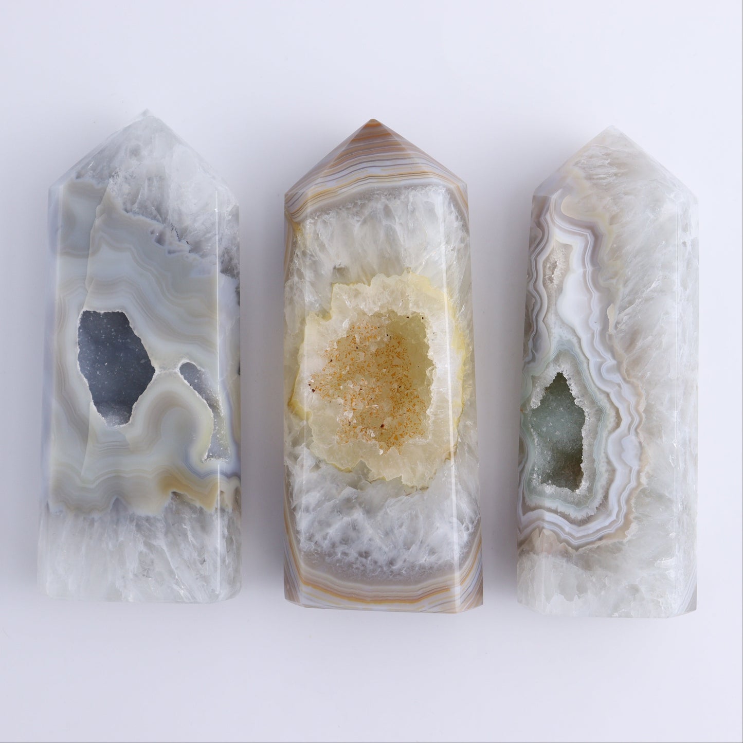 Druzy Agate Towers Set of 6 - Expert Wholesale and Supplier of Wholesale Crystals & Bulk Gemstones, ["Agate","Druzy Agate"]