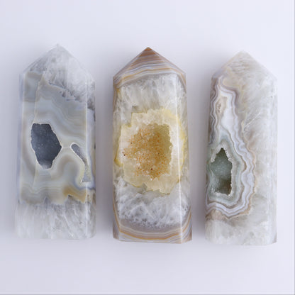 Druzy Agate Towers Set of 6 - Expert Wholesale and Supplier of Wholesale Crystals & Bulk Gemstones, ["Agate","Druzy Agate"]