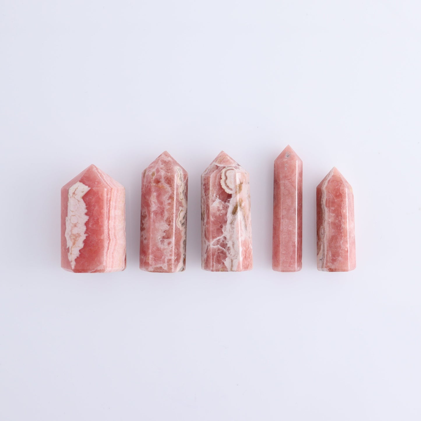 Rhodochrosite Towers Set of 5 - Expert Wholesale and Supplier of Wholesale Crystals & Bulk Gemstones, ["Argentina","Rhodochrosite","Towers"]