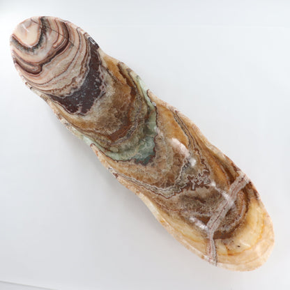 Mexican Onyx/Calcite Canoe Bowl 36"