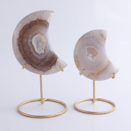 Agate Moons with Stand Set of 6 - Expert Wholesale and Supplier of Wholesale Crystals & Bulk Gemstones, ["Agate","Brazil","moons"]