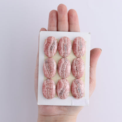 Rhodocrosite Cabs Set of 9 - Expert Wholesale and Supplier of Wholesale Crystals & Bulk Gemstones, ["Cabs","Rhodochrosite"]
