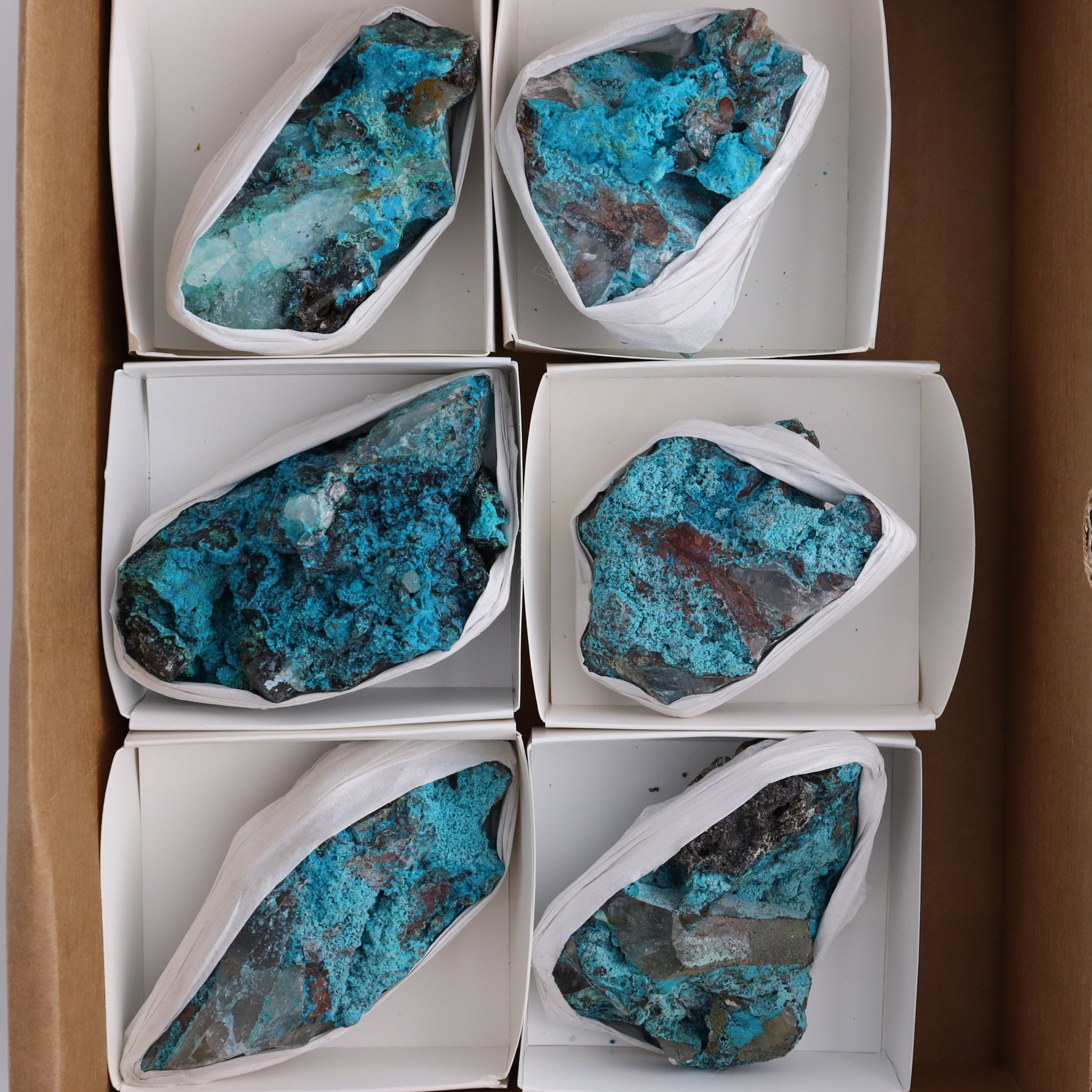 Chrysocolla with Quartz Roughs Set of 6 - Expert Wholesale and Supplier of Wholesale Crystals & Bulk Gemstones, ["Chrysocolla","Flats","Freeforms","Peru","Rough"]