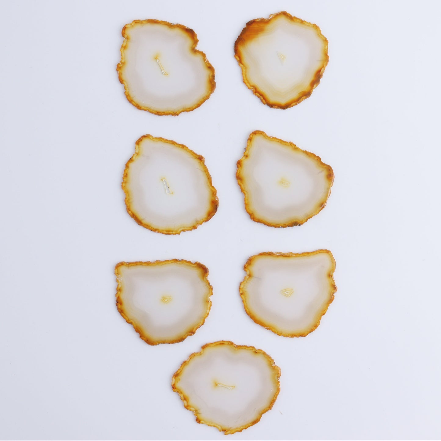 Iris Agate Slices Set of 7 - Expert Wholesale and Supplier of Wholesale Crystals & Bulk Gemstones, ["Agate","Iris Agate","Slices and Slabs"]