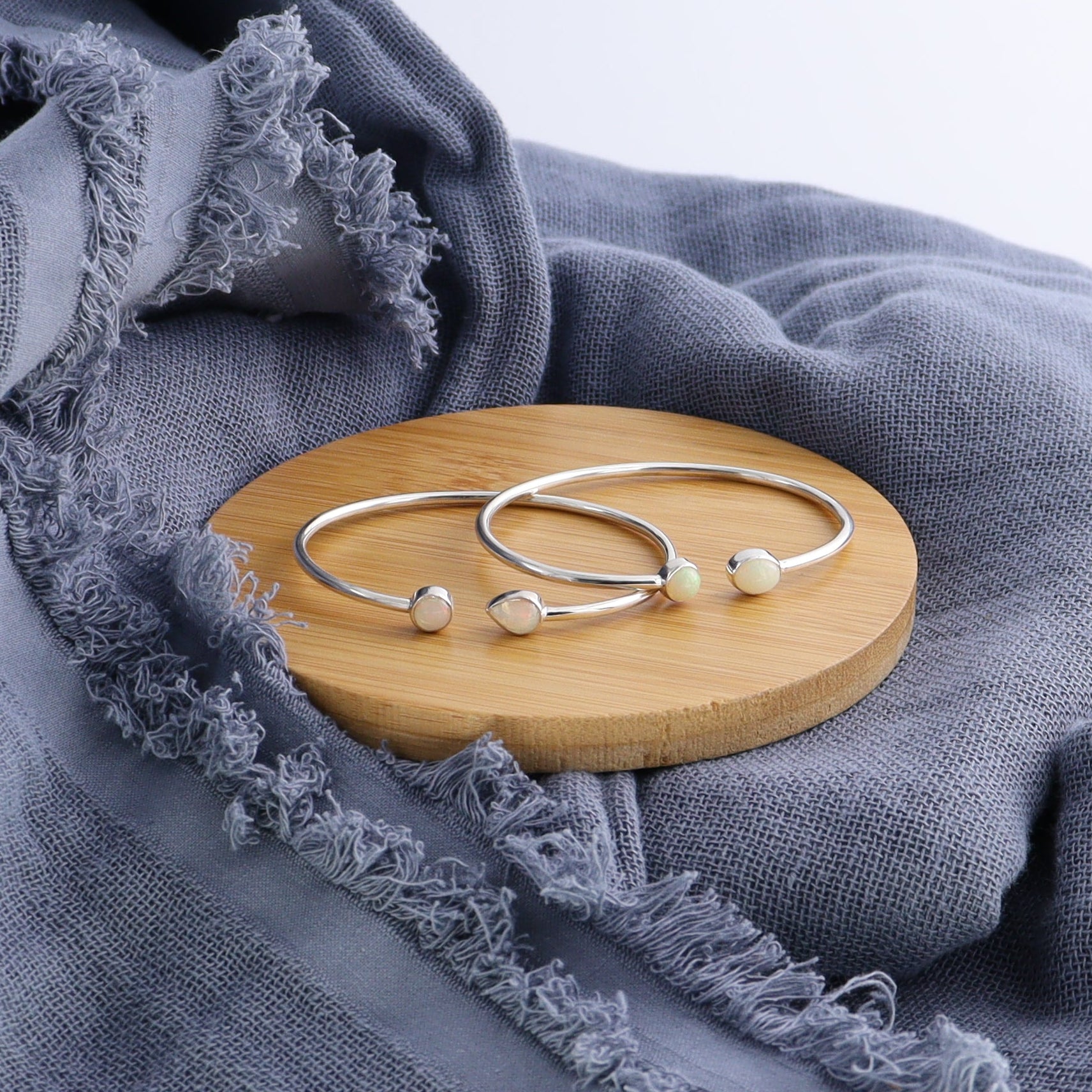 One Ethiopian Opal Sterling Silver Bracelet - Expert Wholesale and Supplier of Wholesale Crystals & Bulk Gemstones, ["Bracelet","bracelets","ethiopian opal"]