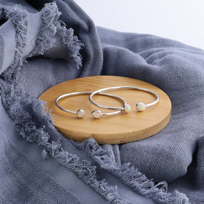 One Ethiopian Opal Sterling Silver Bracelet - Expert Wholesale and Supplier of Wholesale Crystals & Bulk Gemstones, ["Bracelet","bracelets","ethiopian opal"]