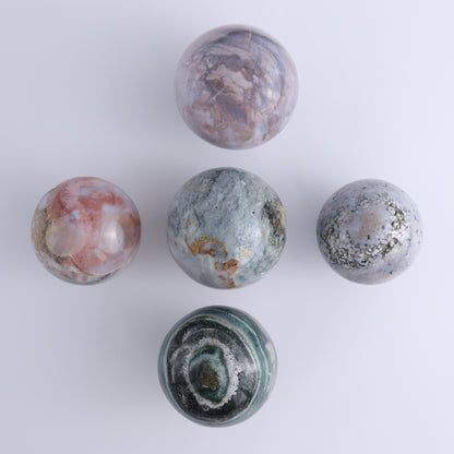 Ocean Jasper Spheres Set of 12 - Expert Wholesale and Supplier of Wholesale Crystals & Bulk Gemstones, ["jasper","Madagascar","Ocean Jasper","Spheres"]