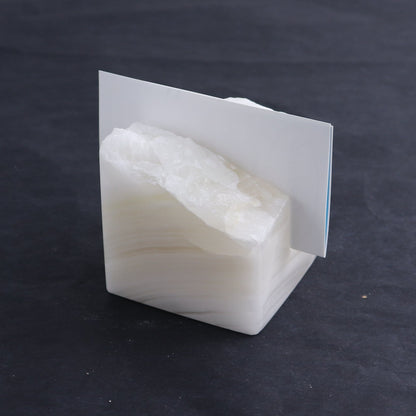 One Card Holder Mexican Onyx/Calcite White