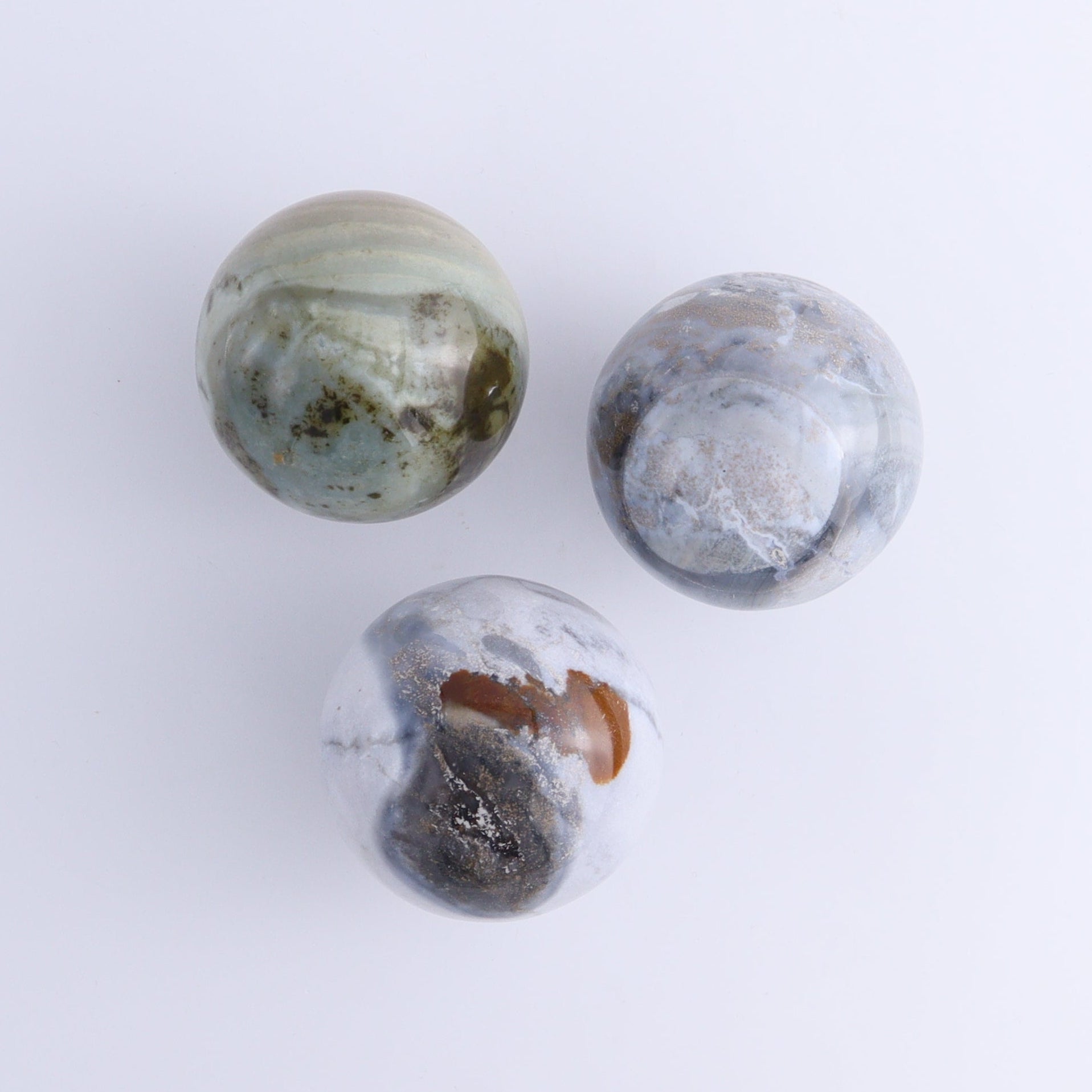 Ocean Jasper Spheres Set of 12 - Expert Wholesale and Supplier of Wholesale Crystals & Bulk Gemstones, ["jasper","Madagascar","Ocean Jasper","Spheres"]