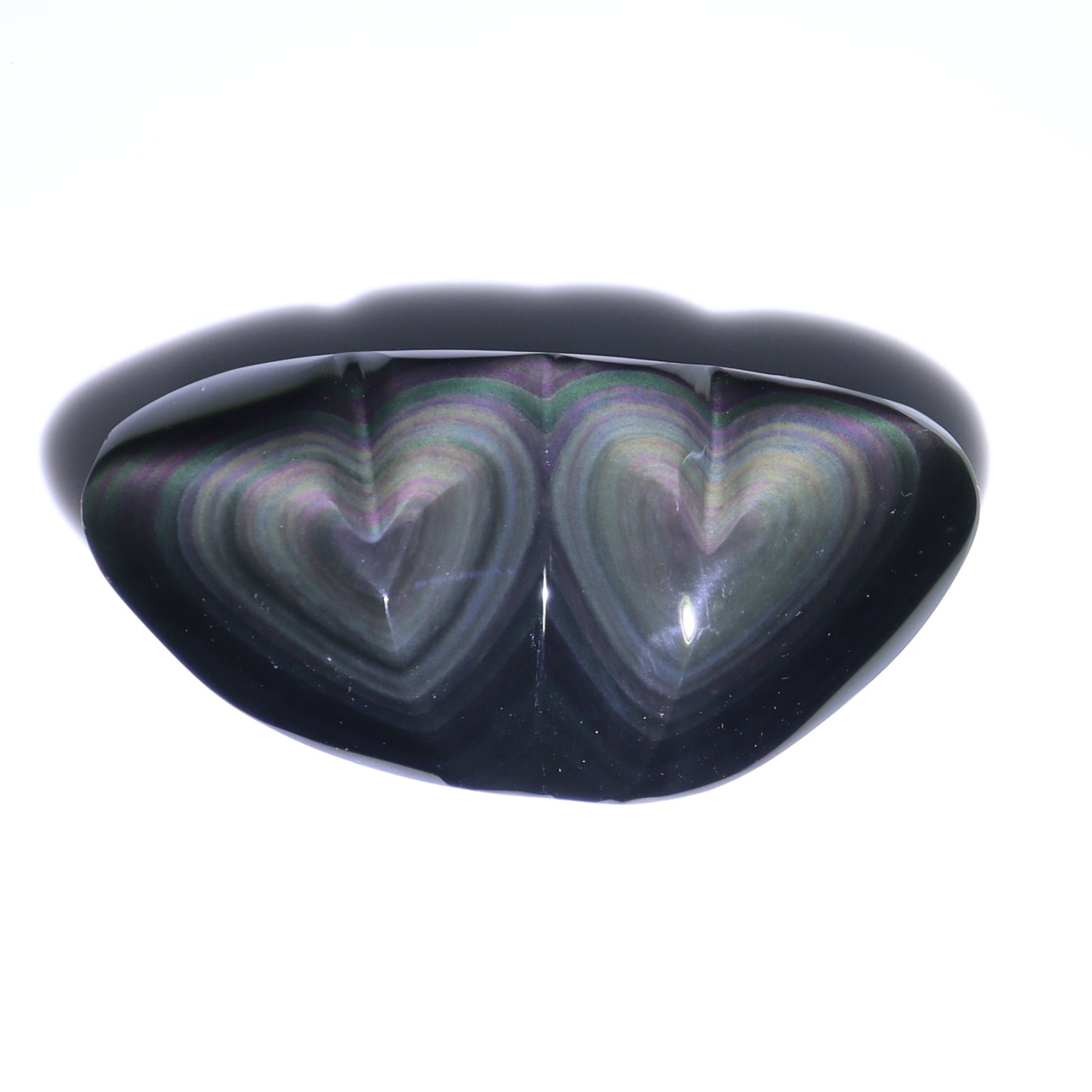 Rainbow Obsidian Heart Pairs Set of 8 - Expert Wholesale and Supplier of Wholesale Crystals & Bulk Gemstones, ["Hearts","Mexico","Rainbow Obsidian"]