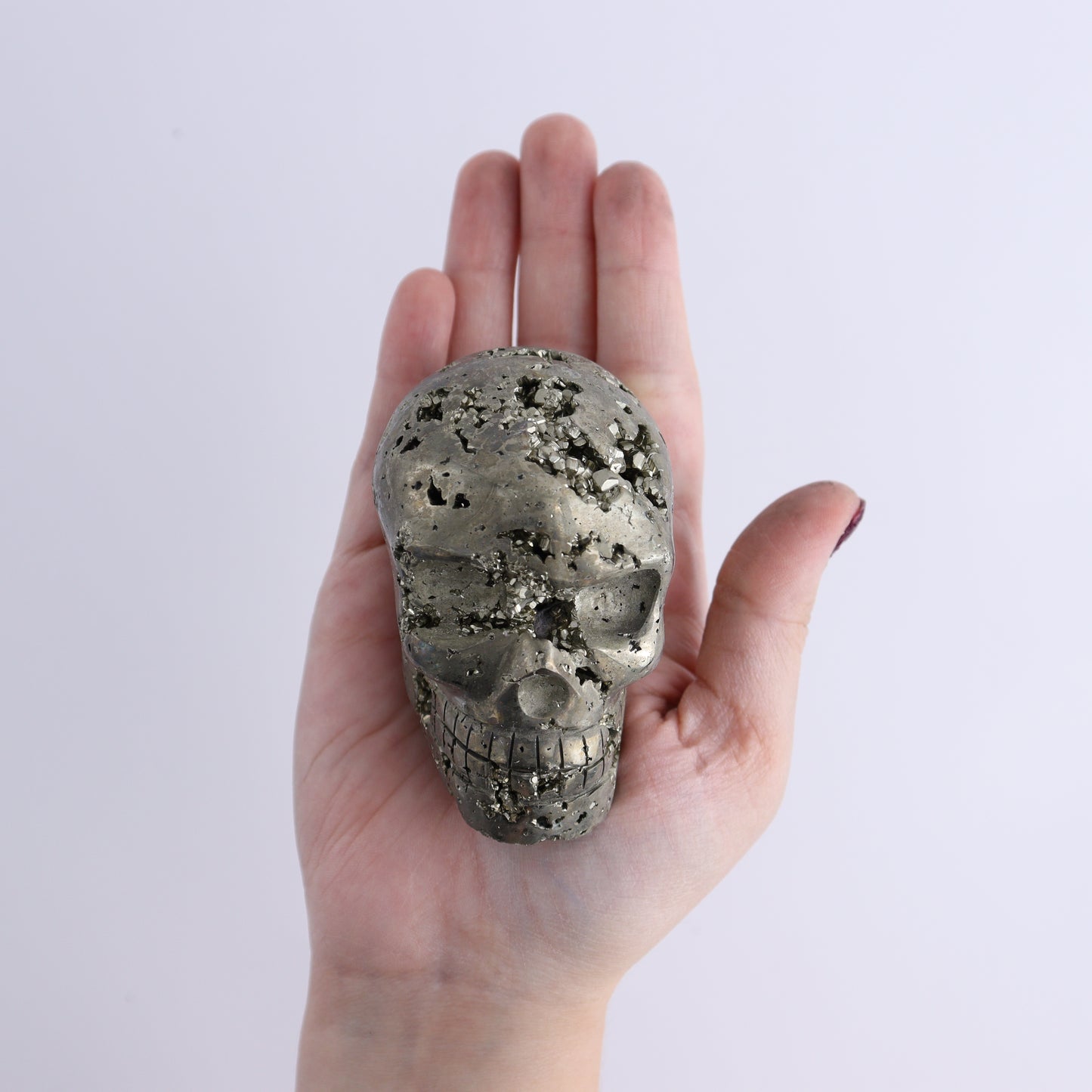 Pyrite Skulls Set of 5 - Expert Wholesale and Supplier of Wholesale Crystals & Bulk Gemstones, ["Hearts","Peru","Pyrite"]