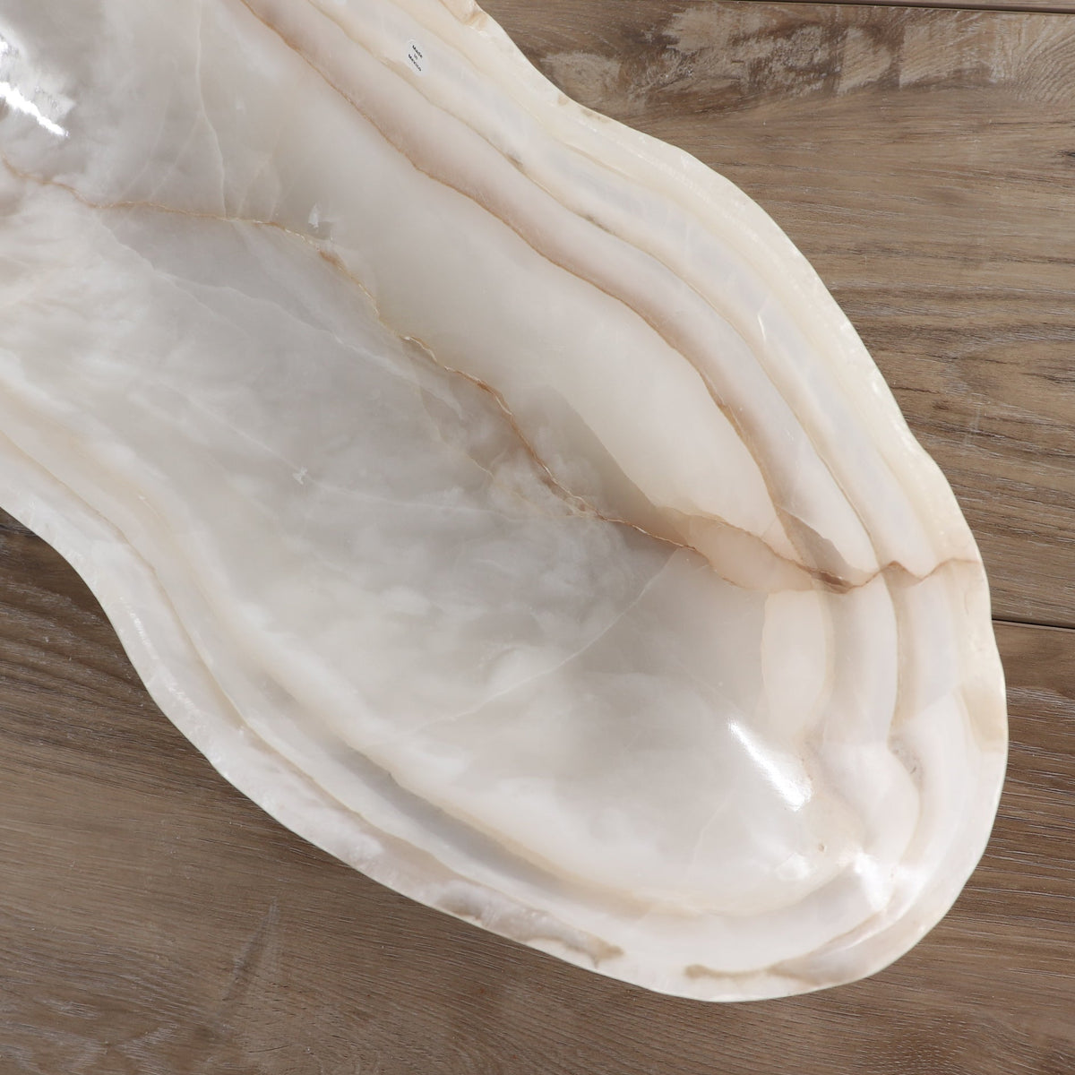 Mexican Onyx/Calcite Canoe Bowl 28"