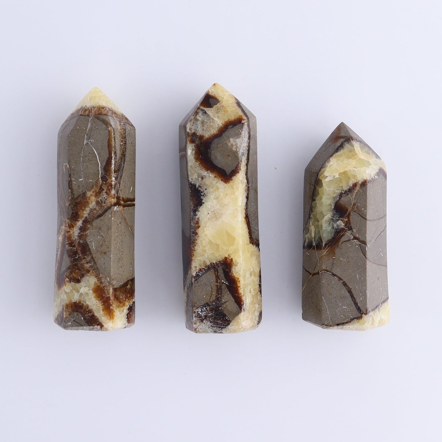 Septarian Towers Set of 9 - Expert Wholesale and Supplier of Wholesale Crystals & Bulk Gemstones, ["Madagascar","Septarian","Towers"]