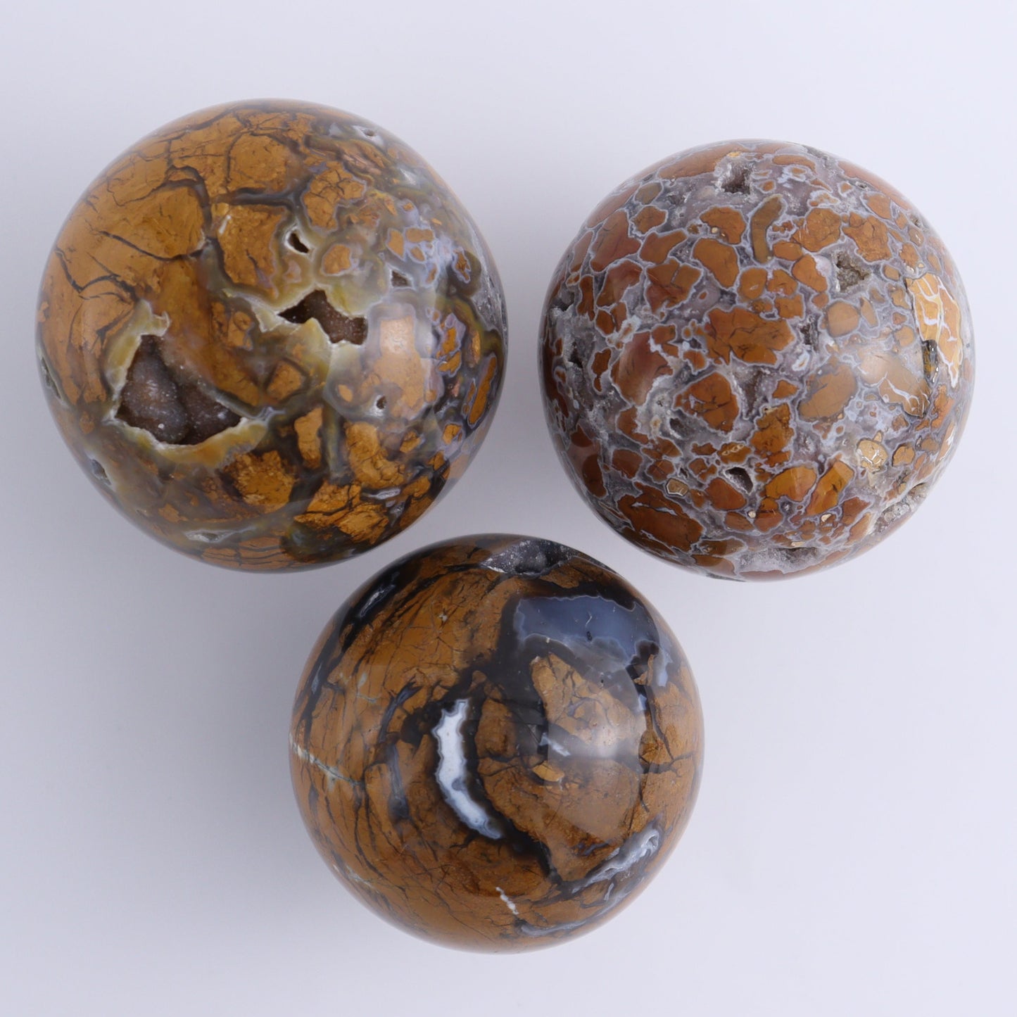 Brecciated Jasper Spheres Set of 6 - Expert Wholesale and Supplier of Wholesale Crystals & Bulk Gemstones, ["Brecciated Jasper","Indonesia","Spheres"]