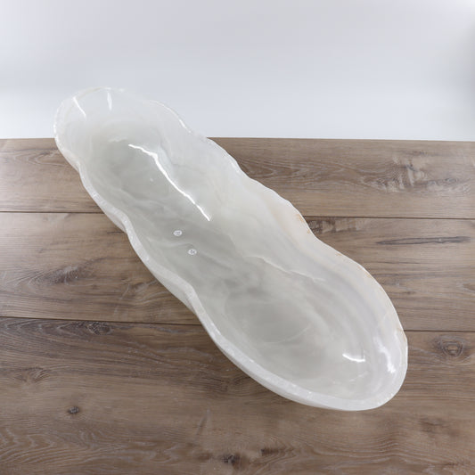 Mexican Onyx/Calcite Canoe Bowl - Expert Wholesale and Supplier of Wholesale Crystals & Bulk Gemstones, ["Bowls","Calcite","canoe","Mexico","onyx"]