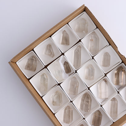 Smoky Quartz Towers Set of 21 - Expert Wholesale and Supplier of Wholesale Crystals & Bulk Gemstones, ["Points","Quartz","Smoky Quartz","Towers"]